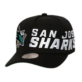 San Jose Sharks Mitchell & Ness Busted Logo Wordmark Wrap-Around Pro Pinch Adjustable Hat - Black | NHL discount