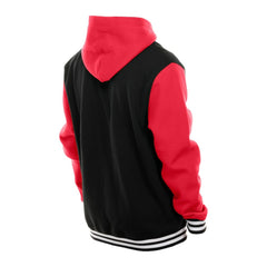 Detroit Red Wings New Era Full-Snap Fleece Hoodie Jacket - Black/Red | New Era Lifestyle