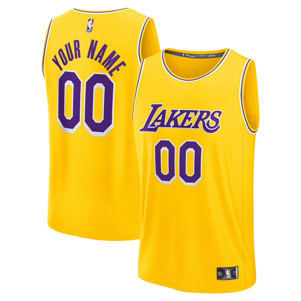 Fanatics Los Angeles Lakers Youth Custom Fastbreak Jersey Icon Gold