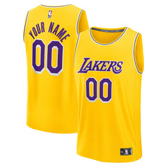 Fanatics Los Angeles Lakers Youth Custom Fastbreak Jersey Icon Gold