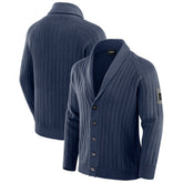 Dallas Cowboys J. Palmer The Playmaker Cardigan Raglan Sweater - Navy - NFL
