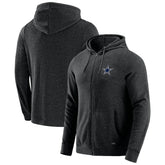 Dallas Cowboys J. Palmer Players Lounge Tri-Blend Full-Zip Hoodie - Dark Heather Gray - NFL