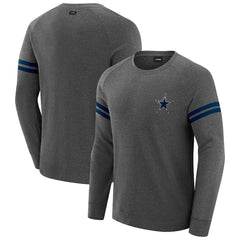Dallas Cowboys J. Palmer Players Lounge Raglan Tri-Blend Sweatshirt - Dark Heather Gray - NFL