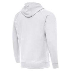 New York Knicks Antigua St. Patrick's Day Victory Raglan Pullover Hoodie White