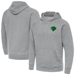 New York Knicks Antigua St. Patrick's Day Victory Raglan Pullover Hoodie Heather Gray
