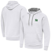 Philadelphia 76ers Antigua St. Patrick's Day Victory Raglan Pullover Hoodie White
