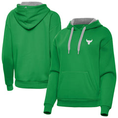 Chicago Bulls Antigua Women's St. Patrick's Day Victory Pullover Hoodie Kelly Green