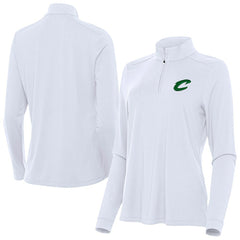 Cleveland Cavaliers Antigua Women's St. Patrick's Day Intent Quarter-Zip Top White