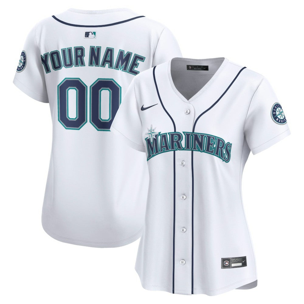 Seattle Mariners Nike Women's Home Limited Custom Jersey Discount