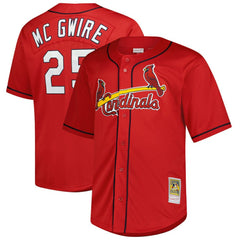 Mark McGwire St. Louis Cardinals Mitchell & Ness Big & Tall Cooperstown Mesh Batting Practice Jersey Discount