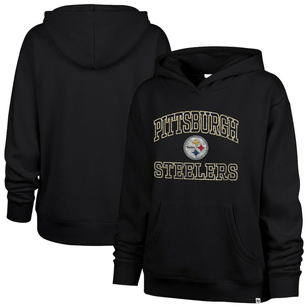 Pittsburgh Steelers '47 Women's Clarity Naomi Hoodie - Black - 47 brand