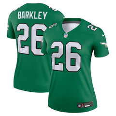 Saquon Barkley Philadelphia Eagles Women's Legend Player Performance Top - Kelly Green - Nike