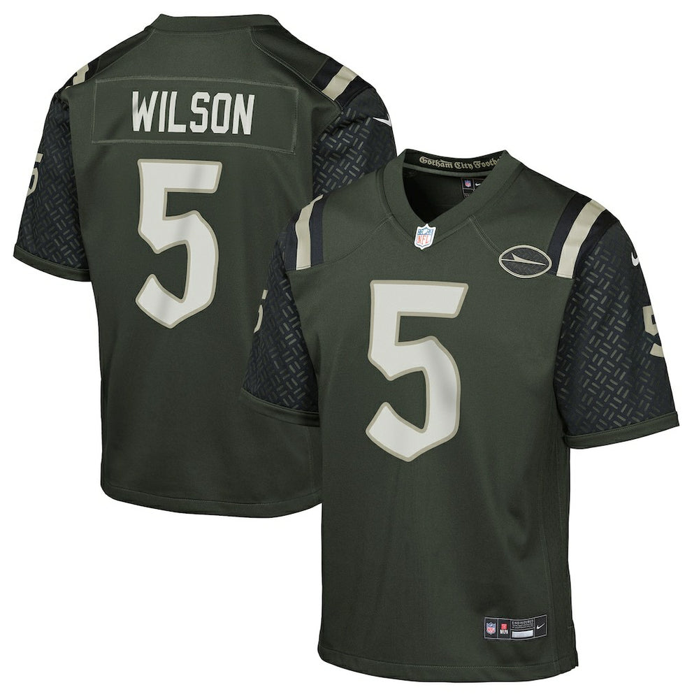 Garrett Wilson New York Jets Youth 2025 Rivalries Collection Game Jersey - Gotham Green - Nike
