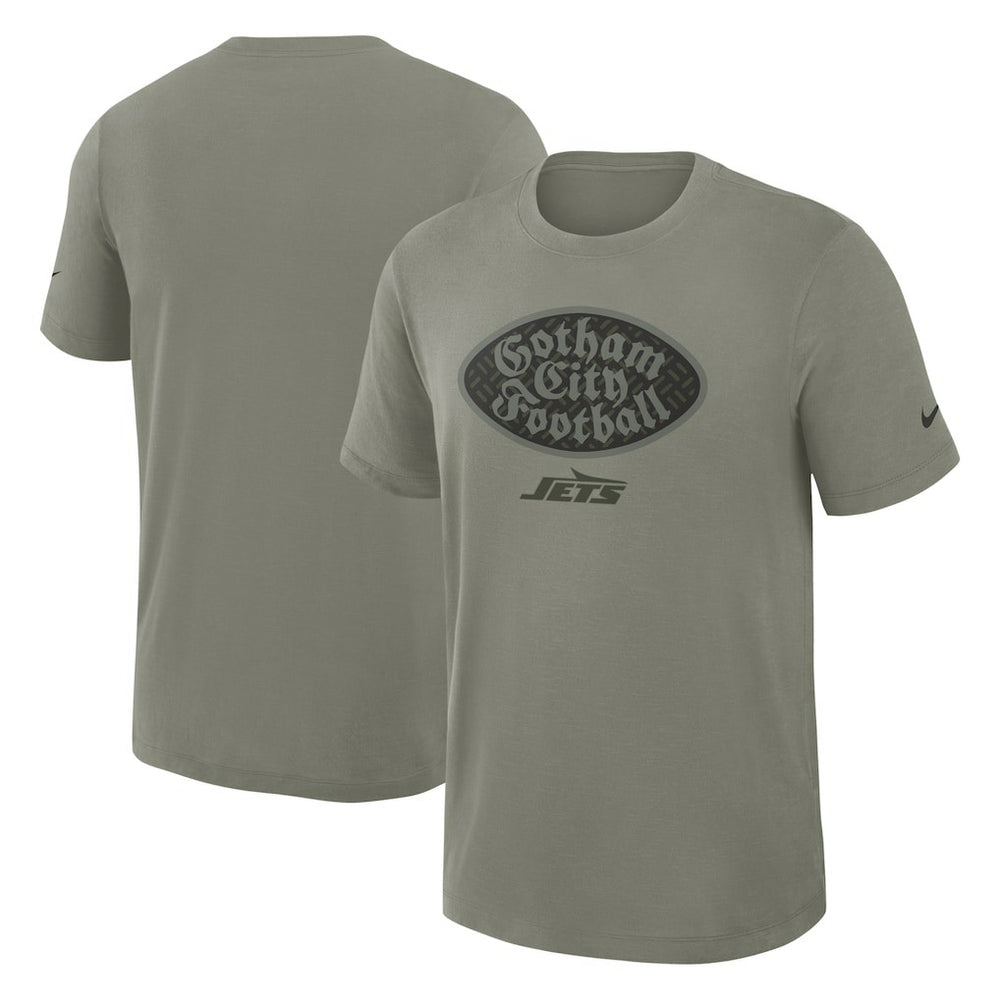 New York Jets 2025 Rivalries Collection Slub Dri-FIT T-Shirt - Dark Stucco - Nike
