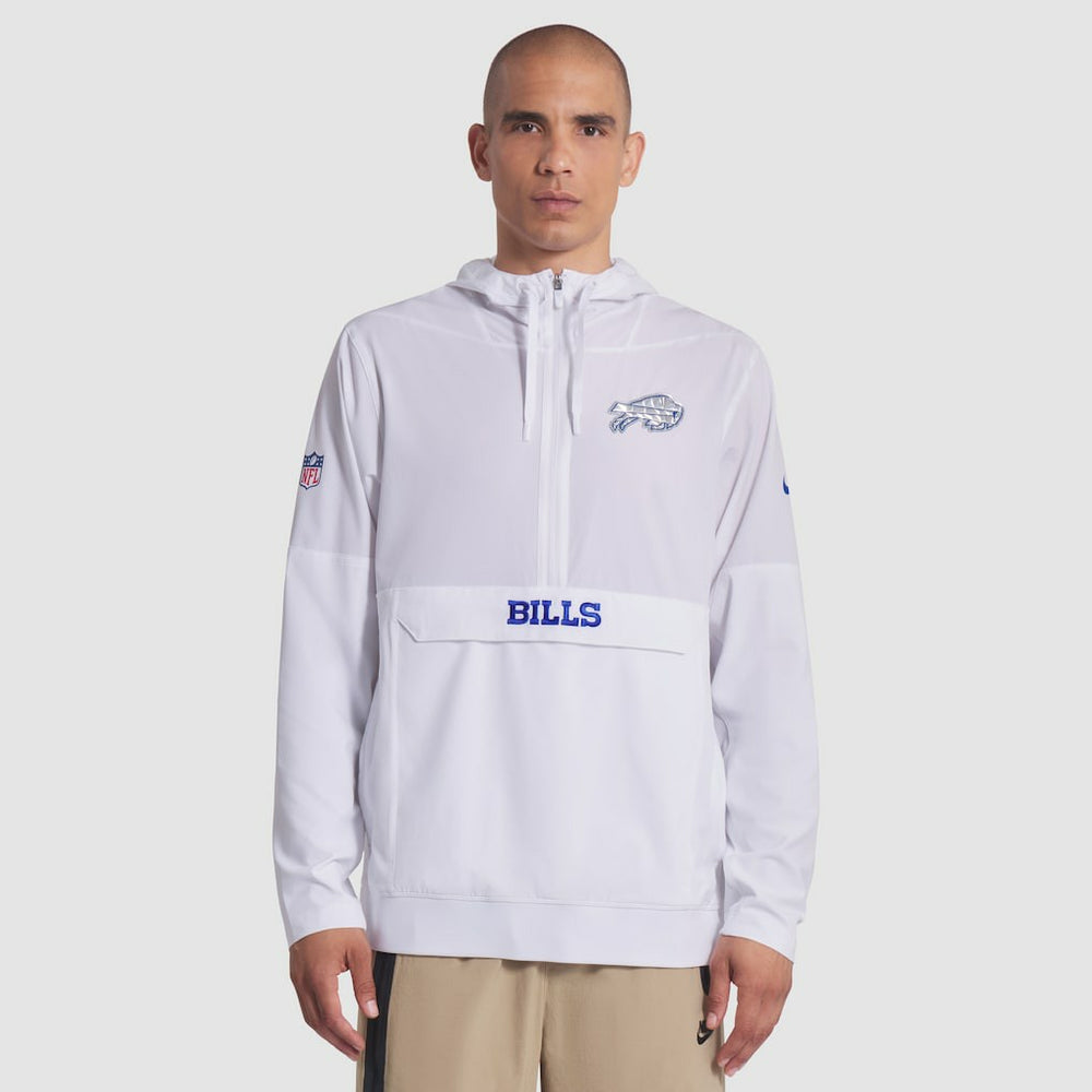Buffalo Bills 2025 Rivalries Collection Sideline Anorak Half-Zip Hoodie Jacket - White - Nike