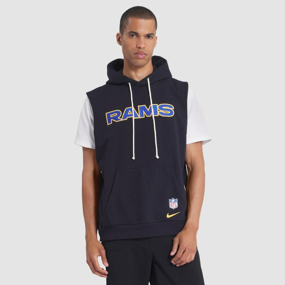 Los Angeles Rams 2025 Rivalries Collection Standard Issue Sideline Dri-FIT Sleeveless Hoodie - Midnight Blue - Nike