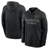 New York Jets 2025 Rivalries Collection Sideline Dri-FIT Long Sleeve Hoodie T-Shirt - Black - Nike