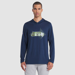 Seattle Seahawks 2025 Rivalries Collection Sideline Dri-FIT Long Sleeve Hoodie T-Shirt - College Navy - Nike