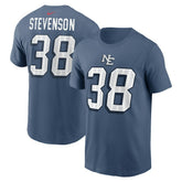 Rhamondre Stevenson New England Patriots 2025 Rivalries Collection Player Name & Number T-Shirt - Storm Blue - Nike