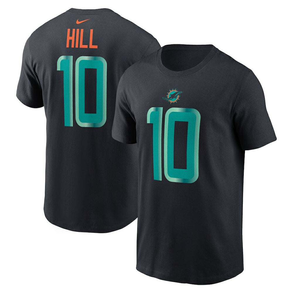Tyreek Hill Miami Dolphins 2025 Rivalries Collection Player Name & Number T-Shirt - Pitch Blue - Nike