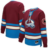 Colorado Avalanche Mitchell & Ness Women's Heritage Lace-Up Pullover Sweatshirt - Burgundy | NHL sale