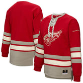 Detroit Red Wings Mitchell & Ness Women's Heritage Lace-Up Pullover Sweatshirt - Red | NHL discount