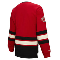 New Jersey Devils Mitchell & Ness Women's Heritage Lace-Up Pullover Sweatshirt - Red | NHL Lifestyle