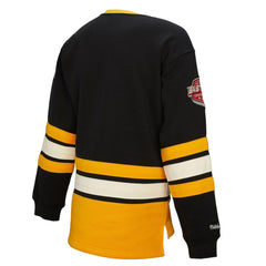 Pittsburgh Penguins Mitchell & Ness Women's Heritage Lace-Up Pullover Sweatshirt - Black | NHL on sale