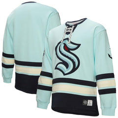 Seattle Kraken Heritage Lace-Up Pullover Sweatshirt - Light Blue | NHL sale