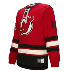 New Jersey Devils Heritage Lace-Up Pullover Sweatshirt - Red | NHL online