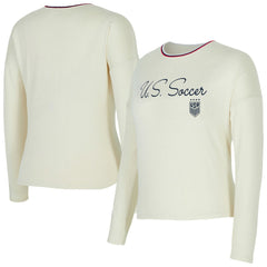 USWNT Concepts Sport Women's Kaki Hacci Knit Pullover Sweatshirt Cream