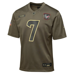 C.J. Stroud Houston Texans Youth 2025 Salute to Service Game Jersey - Olive - Nike
