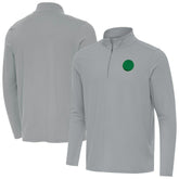 Pittsburgh Steelers Antigua St Patrick Day Intent Quarter-Zip Pullover Top - Gray - NFL