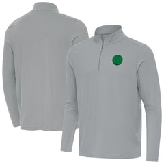 Pittsburgh Steelers Antigua St Patrick Day Intent Quarter-Zip Pullover Top - Gray - NFL