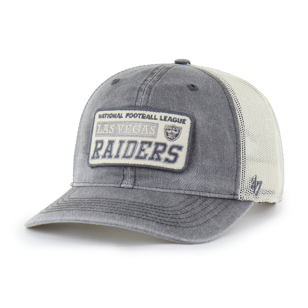 Las Vegas Raiders '47 Canteen Relaxed Trucker Adjustable Hat - Charcoal - 47 brand