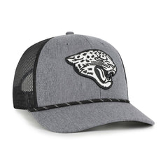 Jacksonville Jaguars '47 Carbon Rope Trucker Adjustable Hat - Heather Charcoal - 47 brand