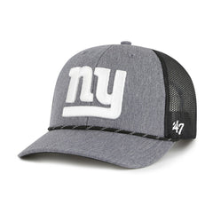 New York Giants '47 Carbon Rope Trucker Adjustable Hat - Heather Charcoal - 47 brand