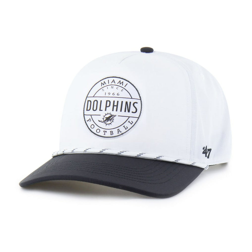 Miami Dolphins '47 Suburbia Hitch Two-Tone Adjustable Hat - White/Black - 47 brand