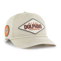 Miami Dolphins '47 Cairn Hitch Adjustable Hat - Khaki - 47 brand