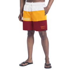 Washington Commanders G-III Sports by Carl Banks Sunrise Volley Swim Shorts - Burgundy/Gold - NFL