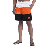 Cincinnati Bengals G-III Sports by Carl Banks Sunrise Volley Swim Shorts - Black/Orange - NFL