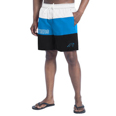 Carolina Panthers G-III Sports by Carl Banks Sunrise Volley Swim Shorts - Black/Blue - NFL