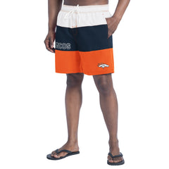 Denver Broncos G-III Sports by Carl Banks Sunrise Volley Swim Shorts - Orange/Navy - NFL