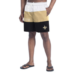 New Orleans Saints G-III Sports by Carl Banks Sunrise Volley Swim Shorts - Black/Gold - NFL
