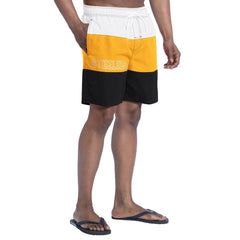 Pittsburgh Steelers G-III Sports by Carl Banks Sunrise Volley Swim Shorts - Black/Gold - NFL