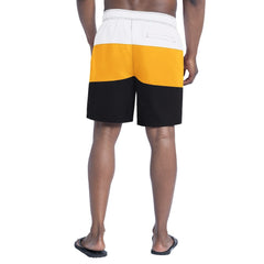 Pittsburgh Steelers G-III Sports by Carl Banks Sunrise Volley Swim Shorts - Black/Gold - NFL