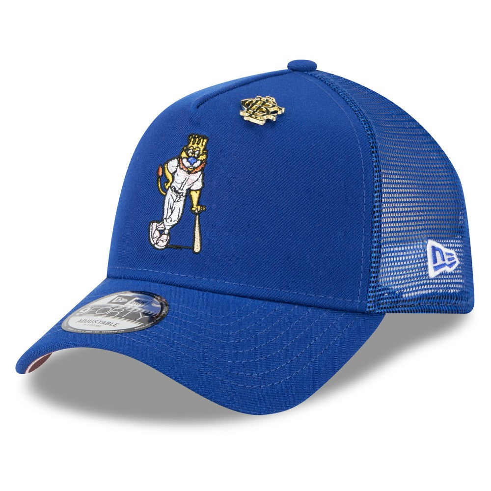 Kansas City Royals New Era 2025 Big League Chew A-Frame 9FORTY Adjustable Trucker Hat Sale