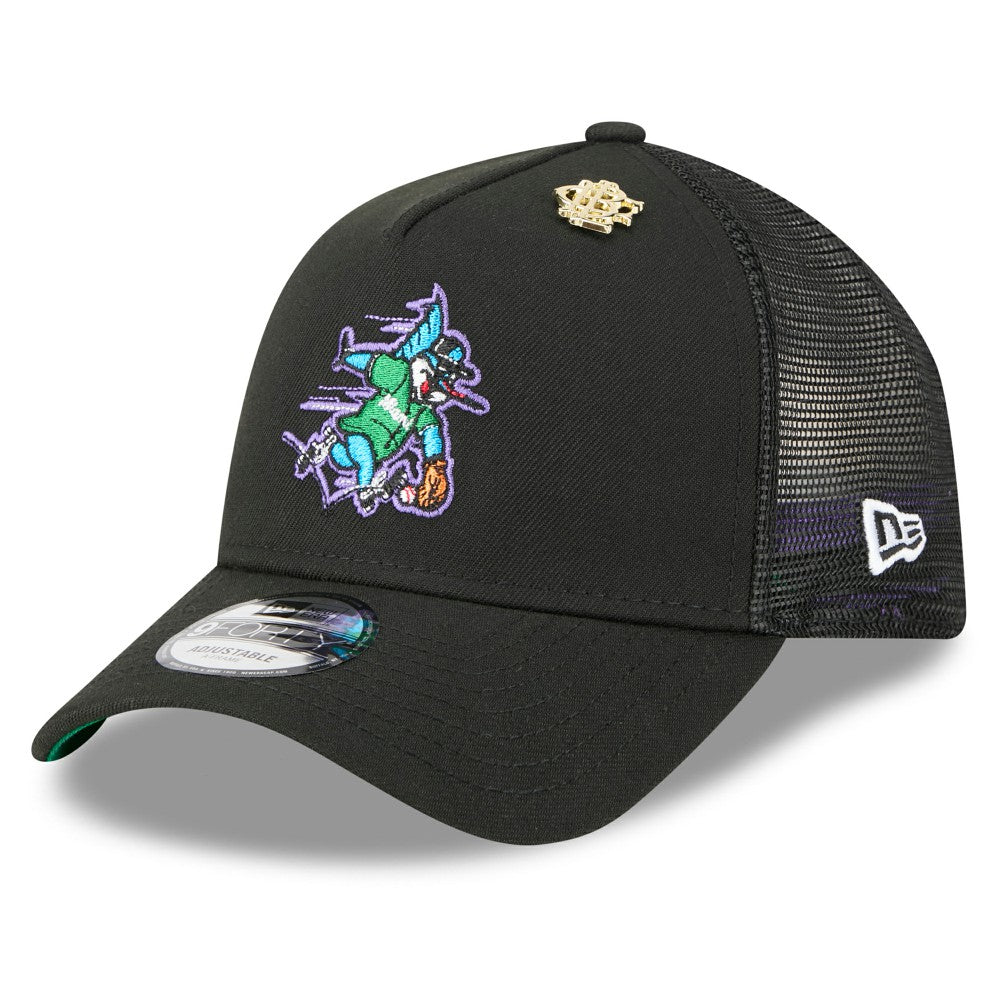 Miami Marlins New Era 2025 Big League Chew A-Frame 9FORTY Adjustable Trucker Hat Discount