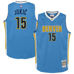 Mitchell & Ness Nikola Jokic Denver Nuggets Youth 2016/17 Hardwood Classics Swingman Jersey Light Blue