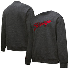 Chicago Bulls Hardwood Classics Blackout Collection Snow Washed Pullover Sweatshirt Black